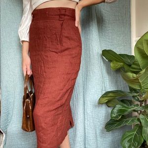 Vintage 50s style midi pencil skirt